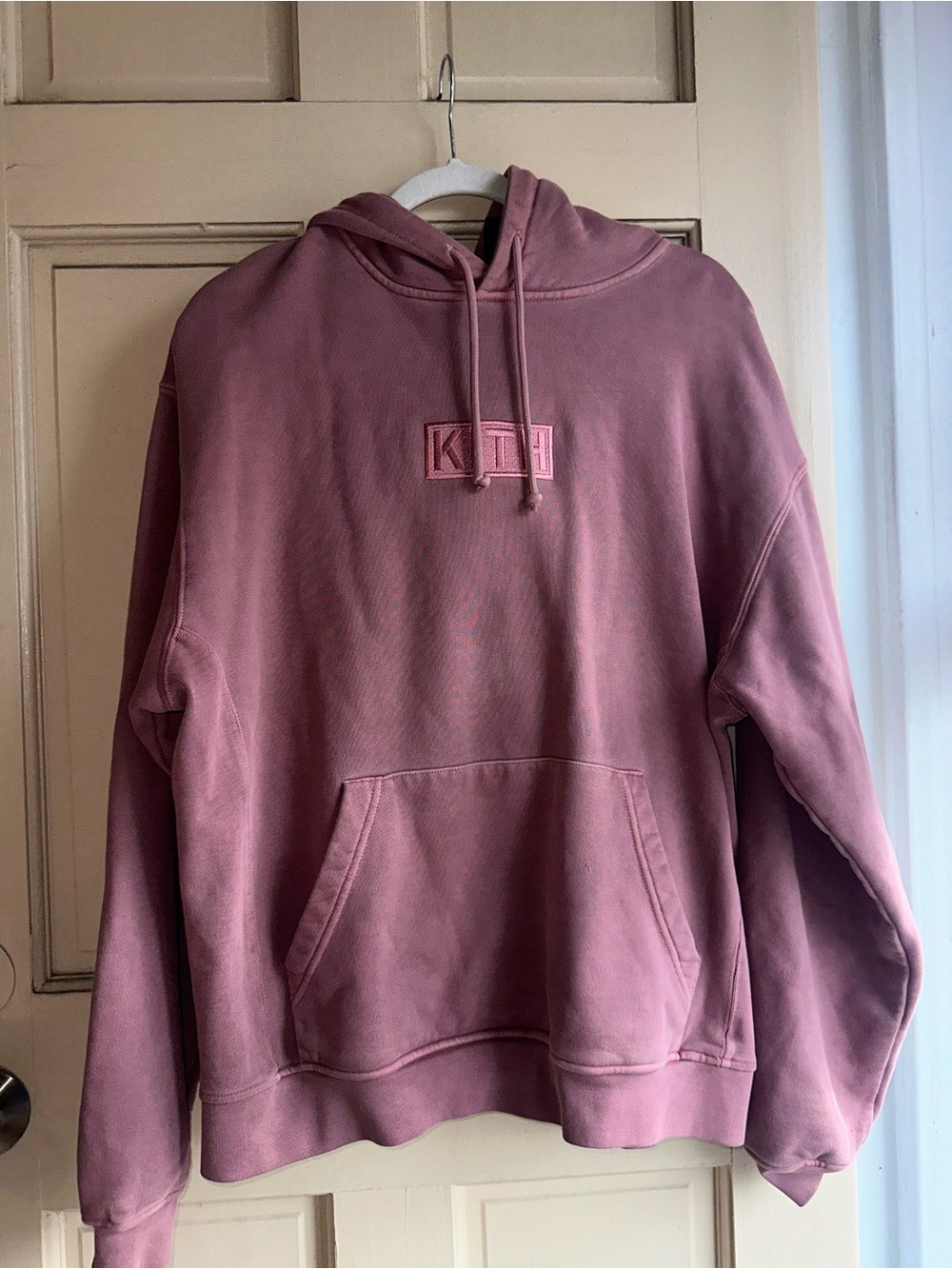 Kith Box Logo Pullover Hoodie in Dusty Mauve